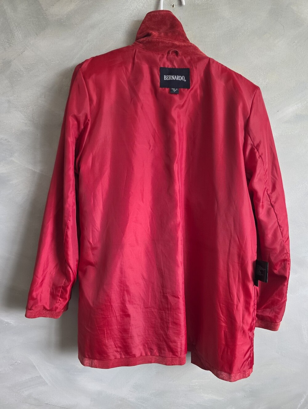 Dusty Ashy Red Suede Leather Shirt Jacket Womens M Button Down - Picture 10 of 10